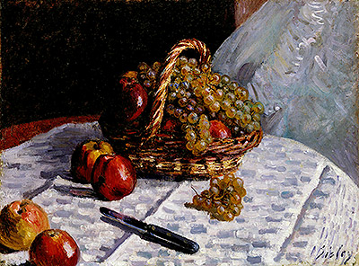 Stillleben - Äpfel und Trauben, 1876 | Alfred Sisley