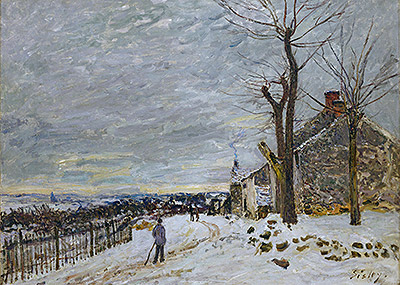 Snow at Veneux-Nadon, 1880 | Alfred Sisley | Giclée Leinwand Kunstdruck