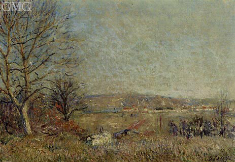 Die Ebene von Veneux, Blick auf Sablons, 1884 | Alfred Sisley