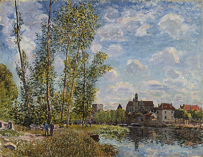 Moret, View from the Loing, May Afternoon, 1888 | Alfred Sisley | Giclée Leinwand Kunstdruck