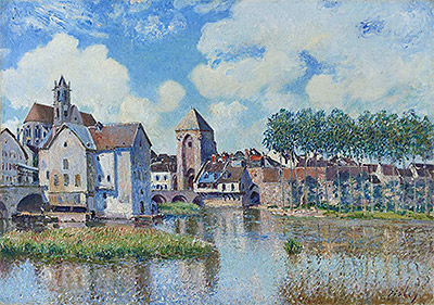 Moret-sur-Loing, the Porte de Bourgogne, 1891 | Alfred Sisley | Giclée Leinwand Kunstdruck