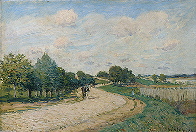 The Road to Mantes, 1874 | Alfred Sisley | Giclée Leinwand Kunstdruck