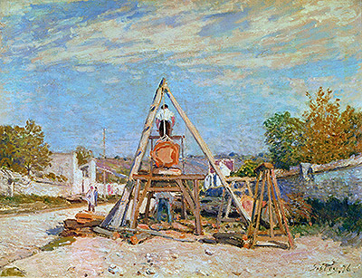 Die langen Säger, 1876 | Alfred Sisley | Giclée Leinwand Kunstdruck