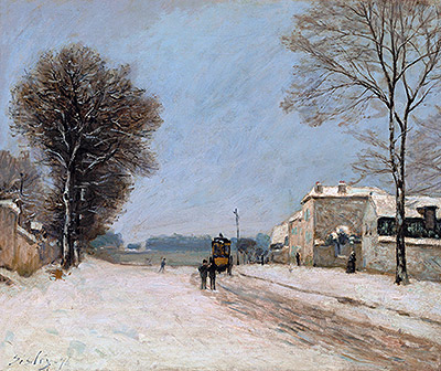 Port-Marly in Winter, 1876 | Alfred Sisley | Giclée Canvas Print