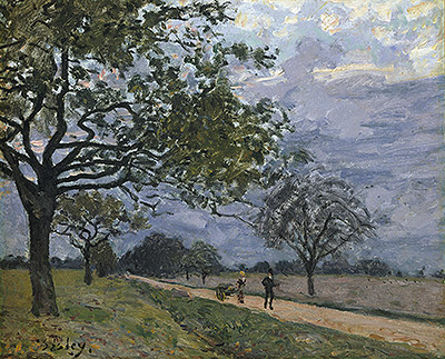 The Road from Versailles to Louveciennes, c.1879 | Alfred Sisley | Giclée Leinwand Kunstdruck