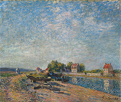 Saint-Mammès, Canal du Loing, 1885 | Alfred Sisley | Giclée Leinwand Kunstdruck
