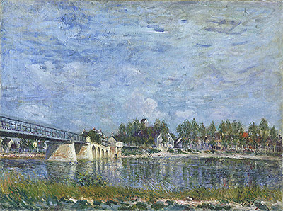 The Bridge at Saint-Mammes, 1881 | Alfred Sisley | Giclée Leinwand Kunstdruck