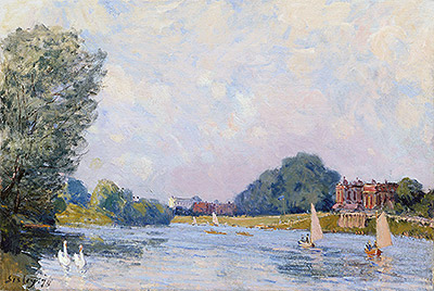 Hampton Court, 1874 | Alfred Sisley | Giclée Leinwand Kunstdruck