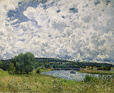 The Seine at Suresnes, 1877 | Alfred Sisley | Giclée Leinwand Kunstdruck
