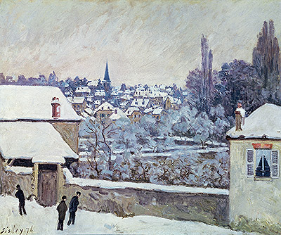 Winter in Louveciennes, 1876 | Alfred Sisley | Giclée Leinwand Kunstdruck
