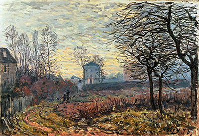 Landscape near Louveciennes, 1873 | Alfred Sisley | Giclée Leinwand Kunstdruck