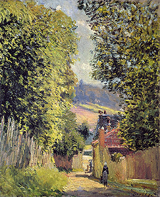 Eine Straße in Louveciennes, 1883 | Alfred Sisley
