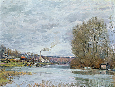 The Seine at Port Marly, 1873 | Alfred Sisley | Giclée Leinwand Kunstdruck