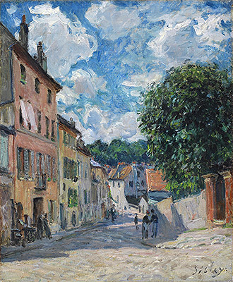 A Street in Port-Marly, 1876 | Alfred Sisley | Giclée Leinwand Kunstdruck
