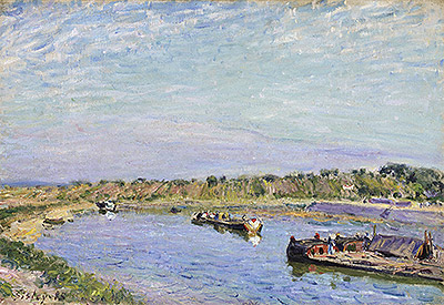 Der Hafen von Saint-Mammes, Morgen, 1885 | Alfred Sisley