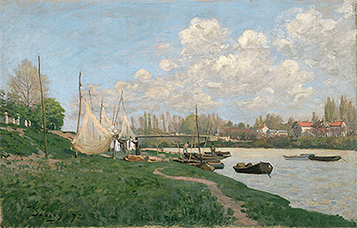 Netze trocknen - Villeneuve-la-Garenne, 1872 | Alfred Sisley