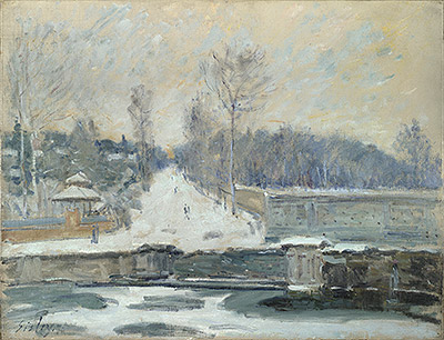 The Watering Place at Marly-le-Roi, c.1875 | Alfred Sisley | Giclée Leinwand Kunstdruck