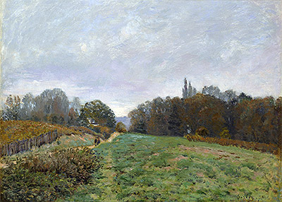 Landscape at Louveciennes, 1873 | Alfred Sisley | Giclée Leinwand Kunstdruck