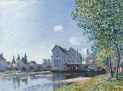 The Bridge at Moret - Morning Effect, 1891 | Alfred Sisley | Giclée Canvas Print