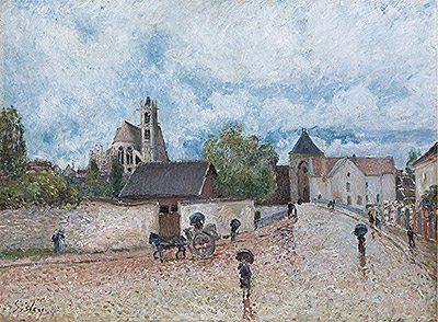 Moret-sur-Loing, Rain, c.1887/88 | Alfred Sisley | Giclée Leinwand Kunstdruck