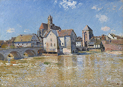 The Bridge at Moret - Morning of April, 1888 | Alfred Sisley