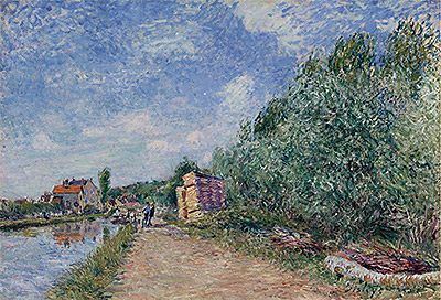 Loing Canal - Towpath, 1882 | Alfred Sisley | Giclée Canvas Print