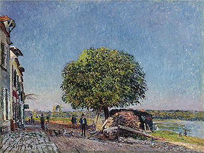 The Chestnut in St. Mammès, 1880 | Alfred Sisley | Giclée Leinwand Kunstdruck