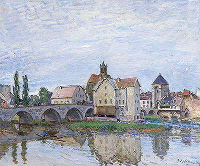 Alfred Sisley | Moret-sur-Loing - Gray Weather, c.1892 | Giclée Canvas Print