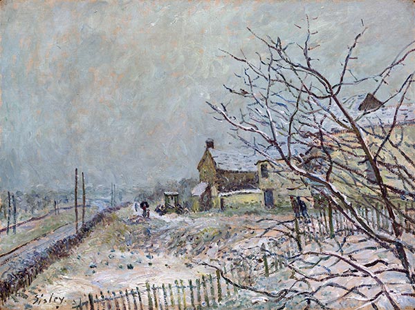 First Snow at Veneux-Nadon, 1878 | Alfred Sisley | Giclée Canvas Print