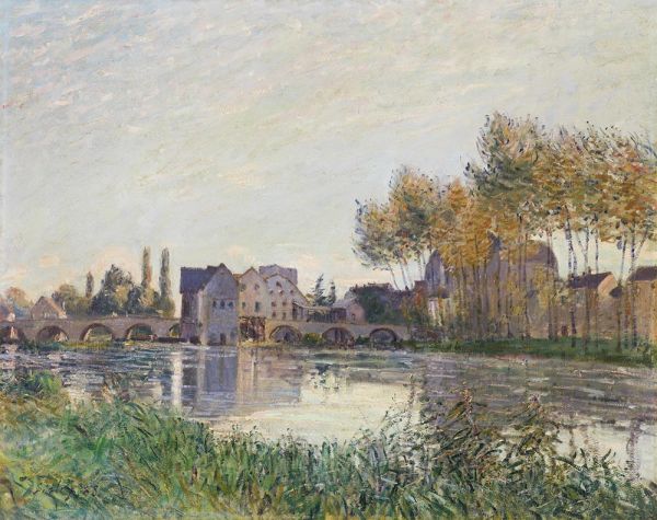 Moret bei Sonnenuntergang, 1888 | Alfred Sisley | Giclée Leinwand Kunstdruck