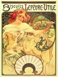 Biscuits Lefèvre-Utile: Poster Calendar for 1897, 1896 | Alphonse Mucha