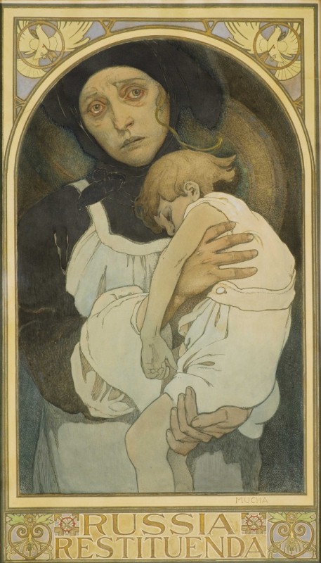 Russland muss wiederhergestellt werden, 1922 | Alphonse Mucha | Giclée Papier-Kunstdruck