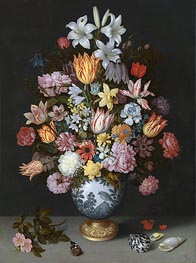Still Life of Flowers in a Wan-Li Vase, c.1609/10 by Ambrosius Bosschaert | Canvas Print