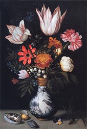 Flowers in a Vase, c.1619 von Ambrosius Bosschaert | Leinwand Kunstdruck