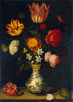 Still Life with Flowers in a Wan-Li Vase, 1619 | Ambrosius Bosschaert | Giclée Canvas Print