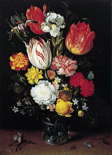 Flowers in a Glass Beaker, undated | Ambrosius Bosschaert | Giclée Canvas Print
