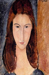 Porträt eines jungen Mädchens, c.1917/18 von Modigliani | Leinwand Kunstdruck