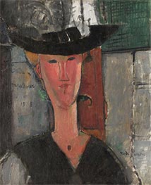 Madame Pompadour, 1915 von Modigliani | Leinwand Kunstdruck