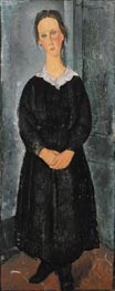 Das Dienstmädchen, c.1918 von Modigliani | Leinwand Kunstdruck