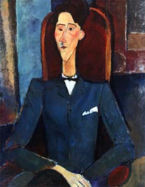 Porträt von Jean Cocteau, 1916 von Modigliani | Leinwand Kunstdruck