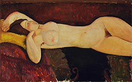Liegender Akt, c.1919 von Modigliani | Leinwand Kunstdruck