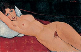 Liegender weiblicher Akt, 1917 von Modigliani | Leinwand Kunstdruck