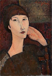 Adrienne, 1917 von Modigliani | Leinwand Kunstdruck