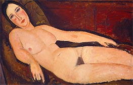 Nackt auf Diwan, 1918 von Modigliani | Leinwand Kunstdruck