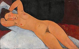 Akt, 1917 von Modigliani | Leinwand Kunstdruck