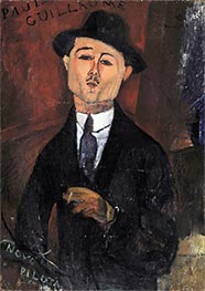 Paul Guillaume, Novo Pilota, 1915 von Modigliani | Leinwand Kunstdruck