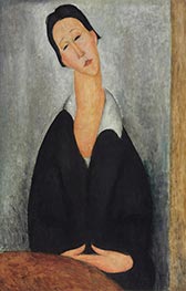 Porträt einer polnischen Frau, 1919 von Modigliani | Leinwand Kunstdruck