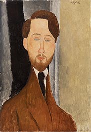 Léopold Zborowski, 1919 von Modigliani | Leinwand Kunstdruck
