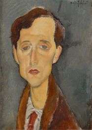 Frans Hellens, 1919 von Modigliani | Leinwand Kunstdruck