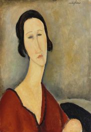 Madame Hanka Zborowska, 1917 von Modigliani | Leinwand Kunstdruck